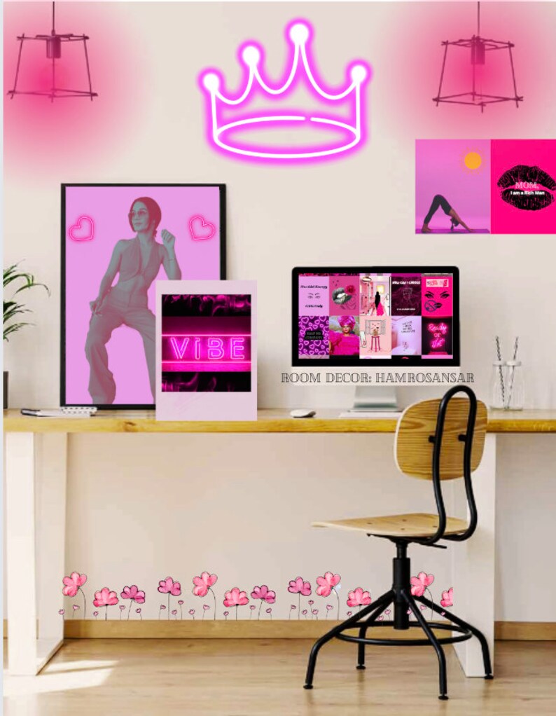 49 Hot Pink Baddie Energy Collage Kit Instant Download 50 Etsy