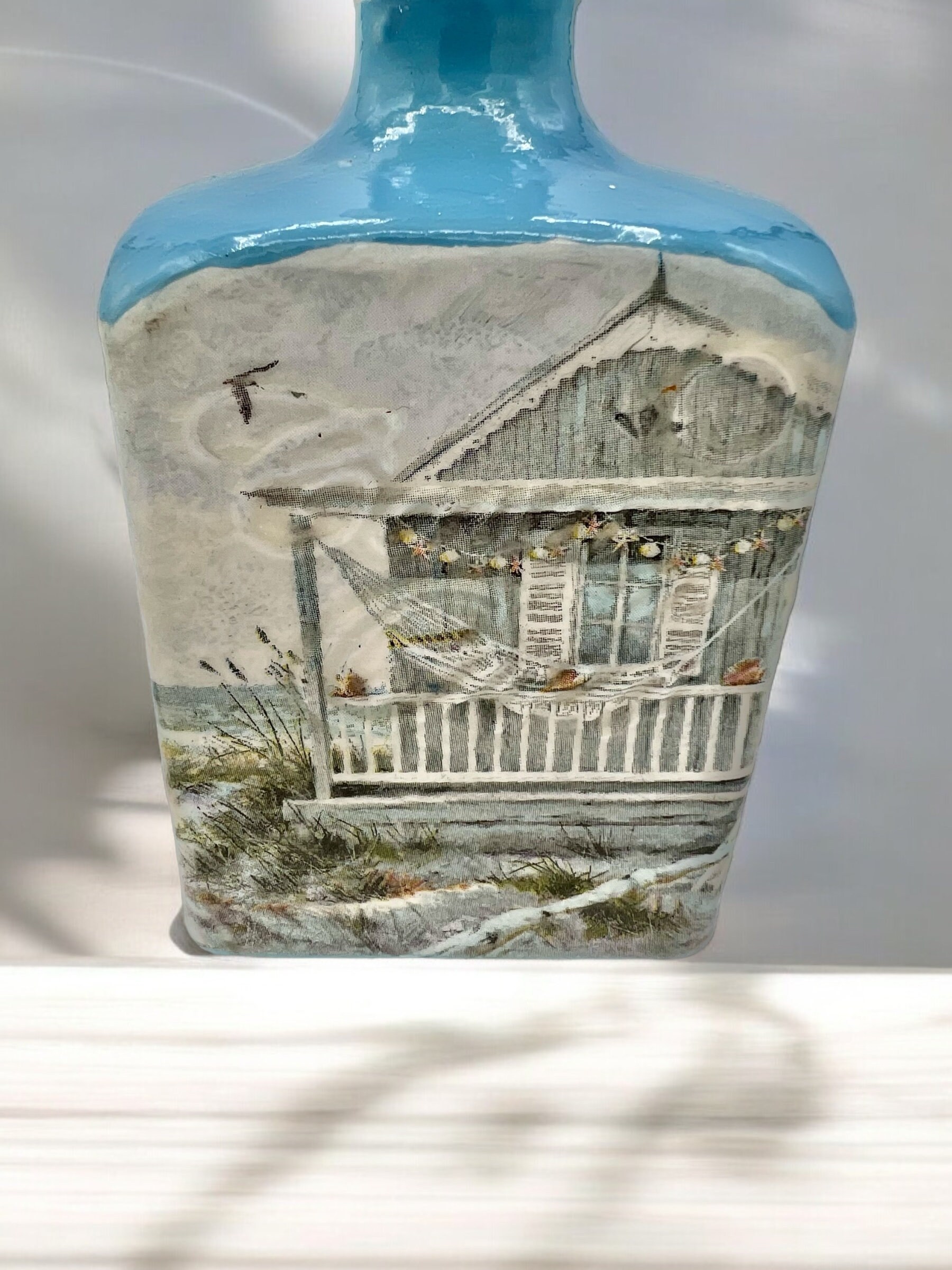 ★orogee★ Punta Perdiz Mini Tequila BagGrey O22BG01GY Decoupaged Cava De Oro Tequila Bottle in Your Choice of