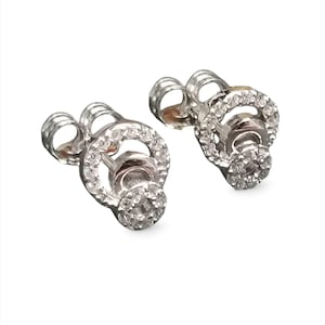 round stud earrings 925 silver - glittering