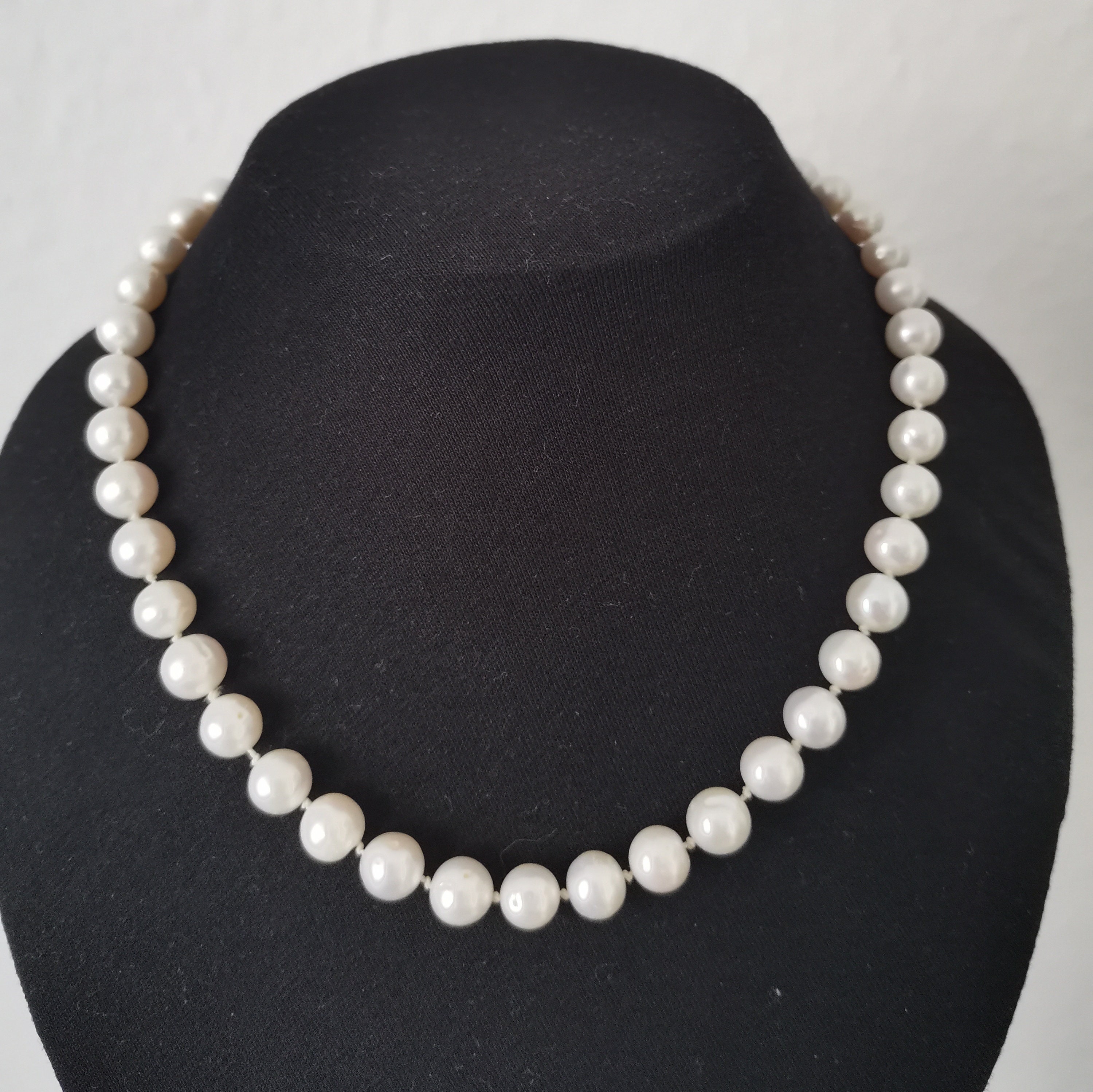 Pearl Necklace Cream Colored - Etsy