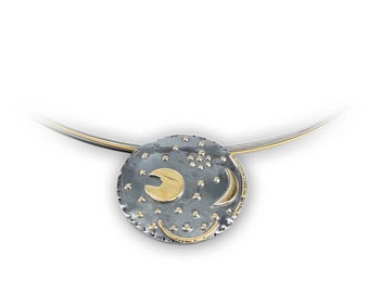 Collier pendentif disque ciel de Nebra 25 mm