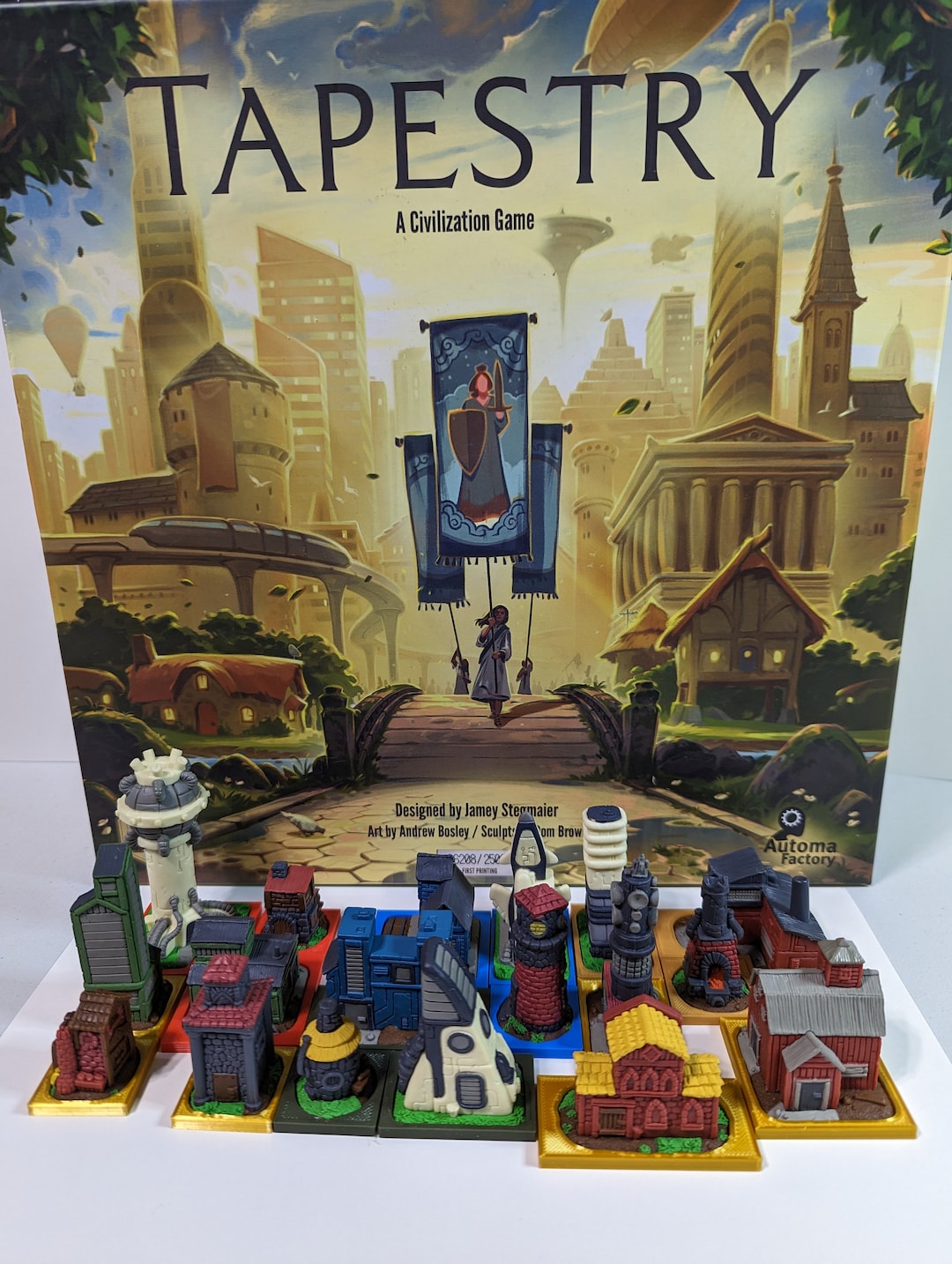 Tapestry Board Game Snap on Bases for Landmarks Etsy