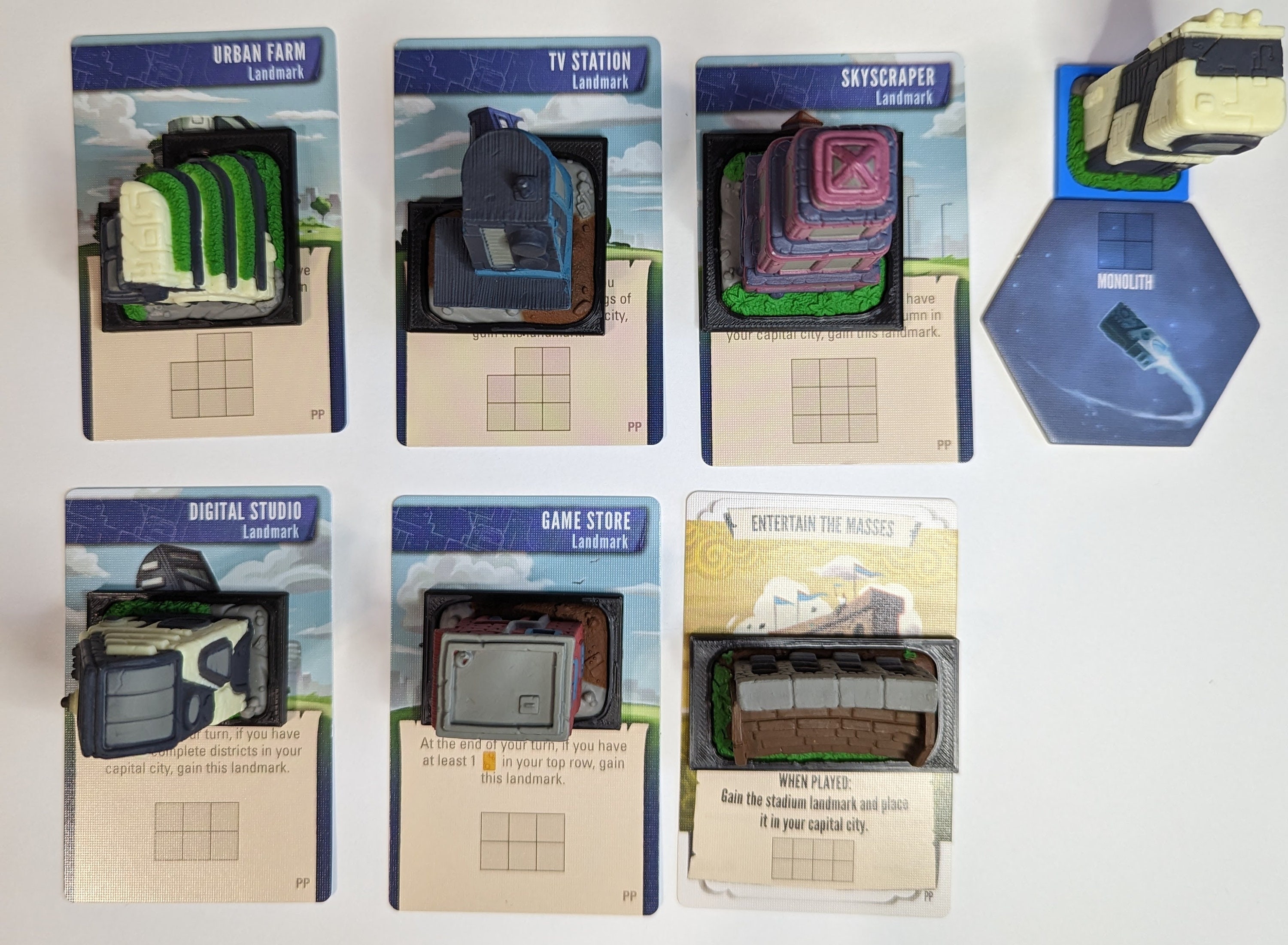 Tapestry Board Game Snap on Bases for Landmarks Etsy