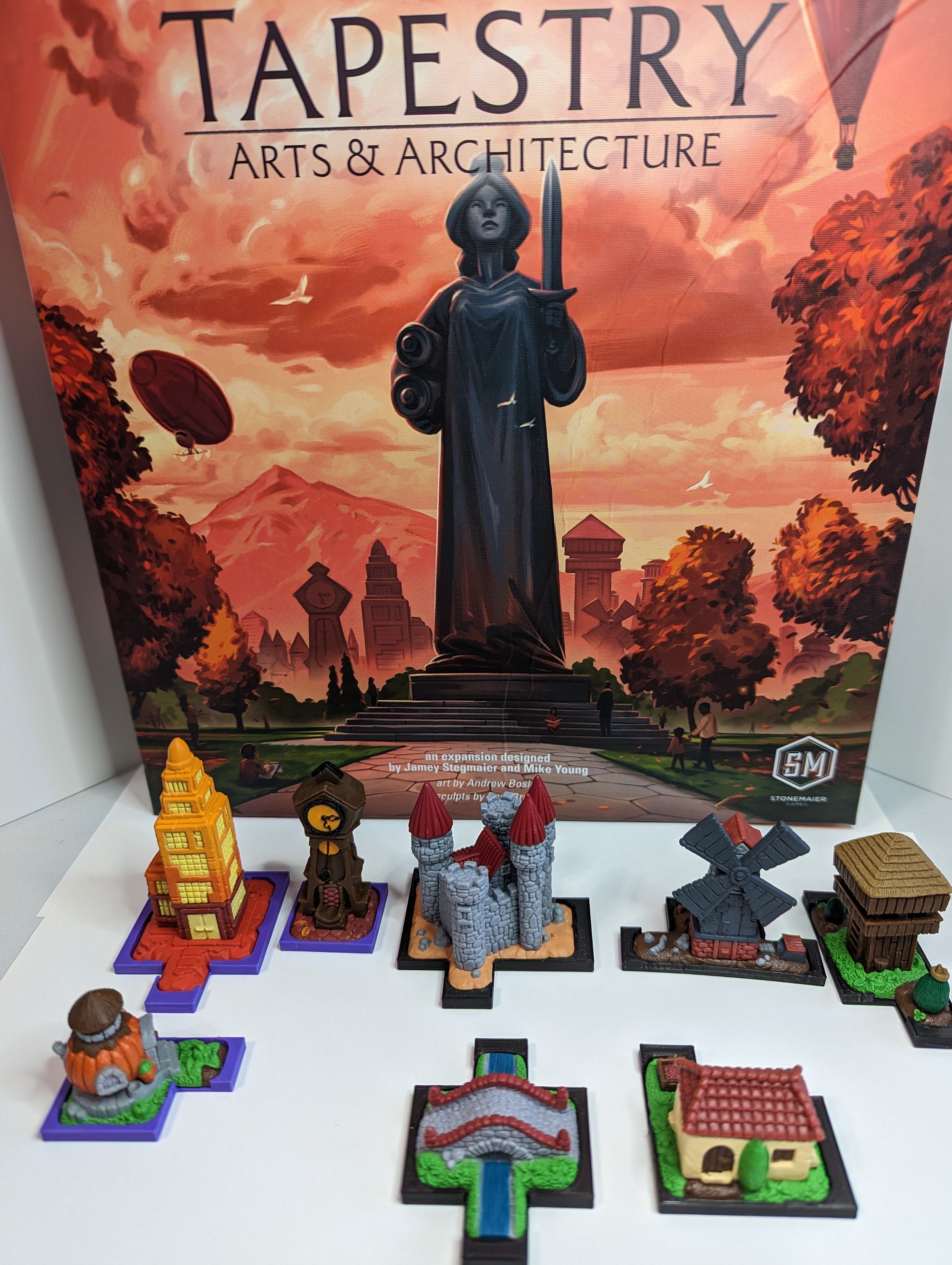 Tapestry Board Game Snap on Bases for Landmarks Etsy