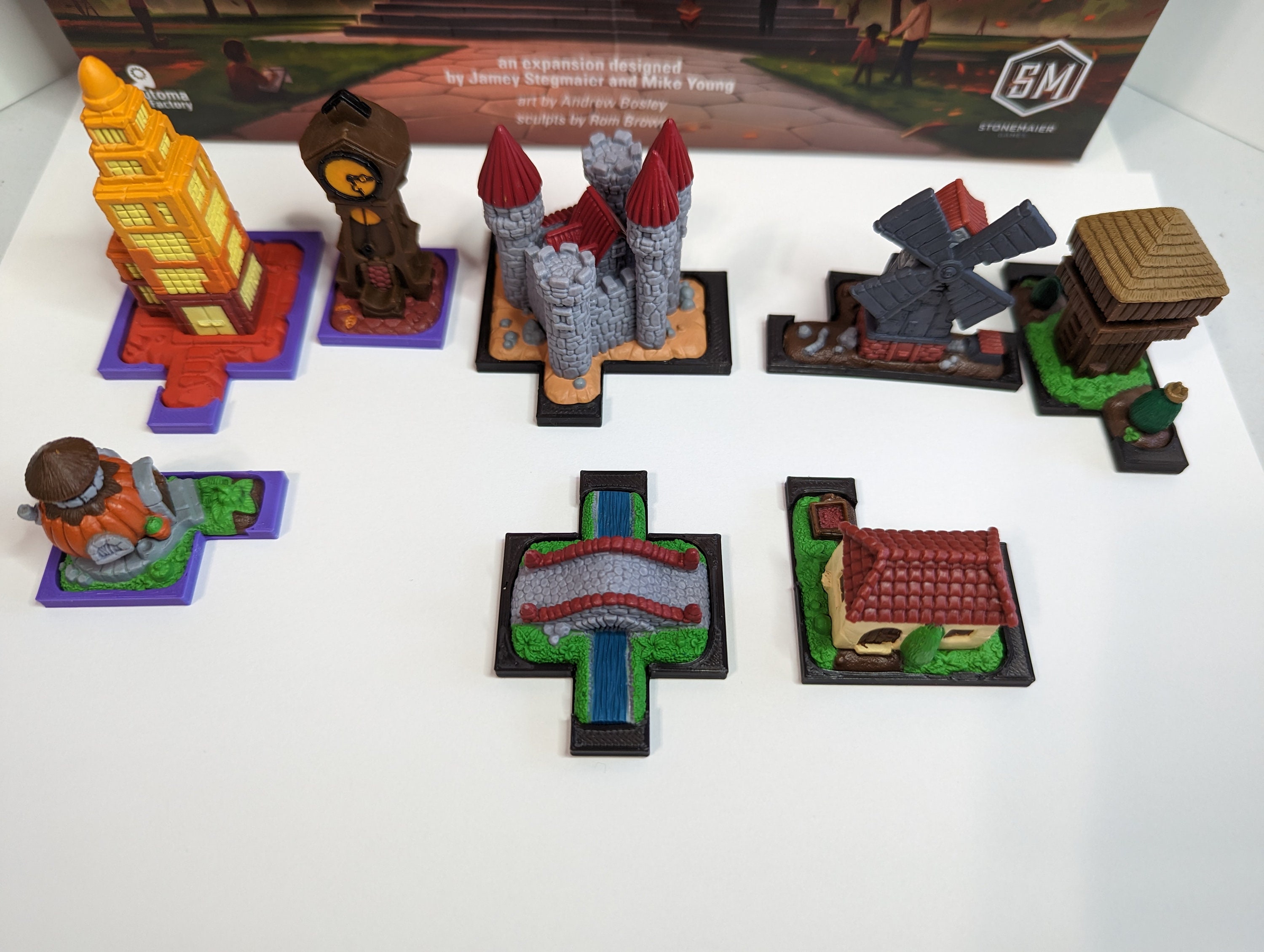 Tapestry Board Game Snap on Bases for Landmarks Etsy