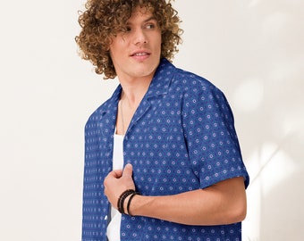 Star of David Button-Down Shirt: Jewish Pride Pattern