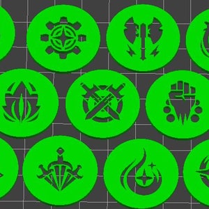 Player Charter Table Top Token Disks | DnD, D&D, Pathfinder, Table Top Games Player Token | Great for Schools and Gaming Conventions |