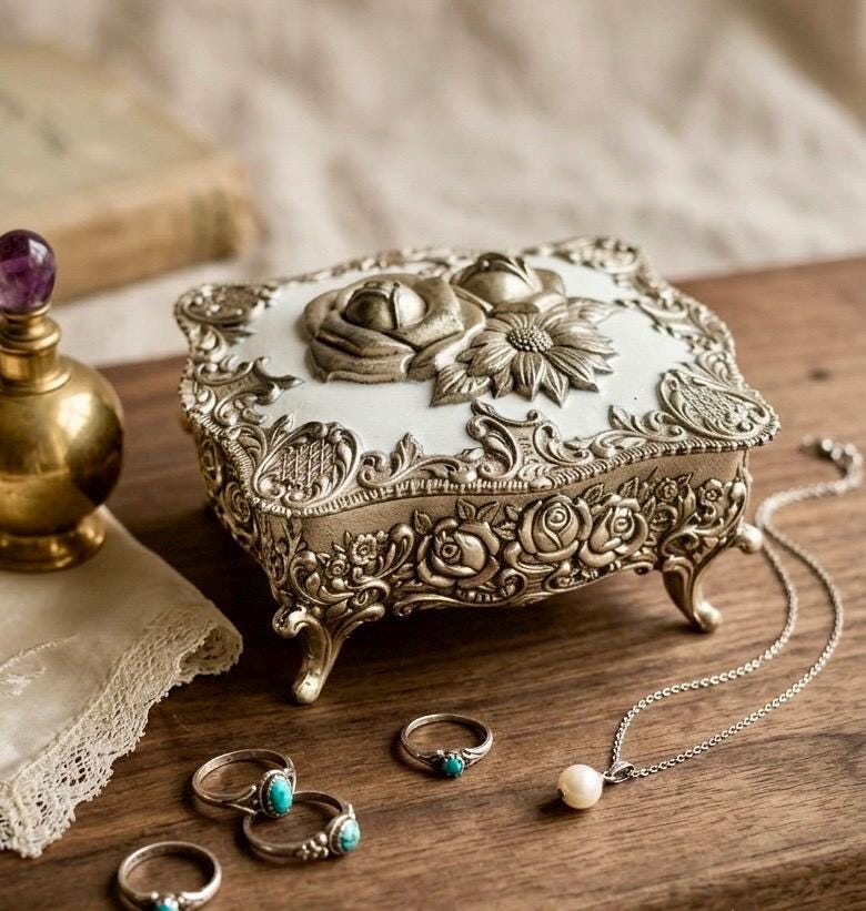Japanese Silver Jewelry Box - Etsy