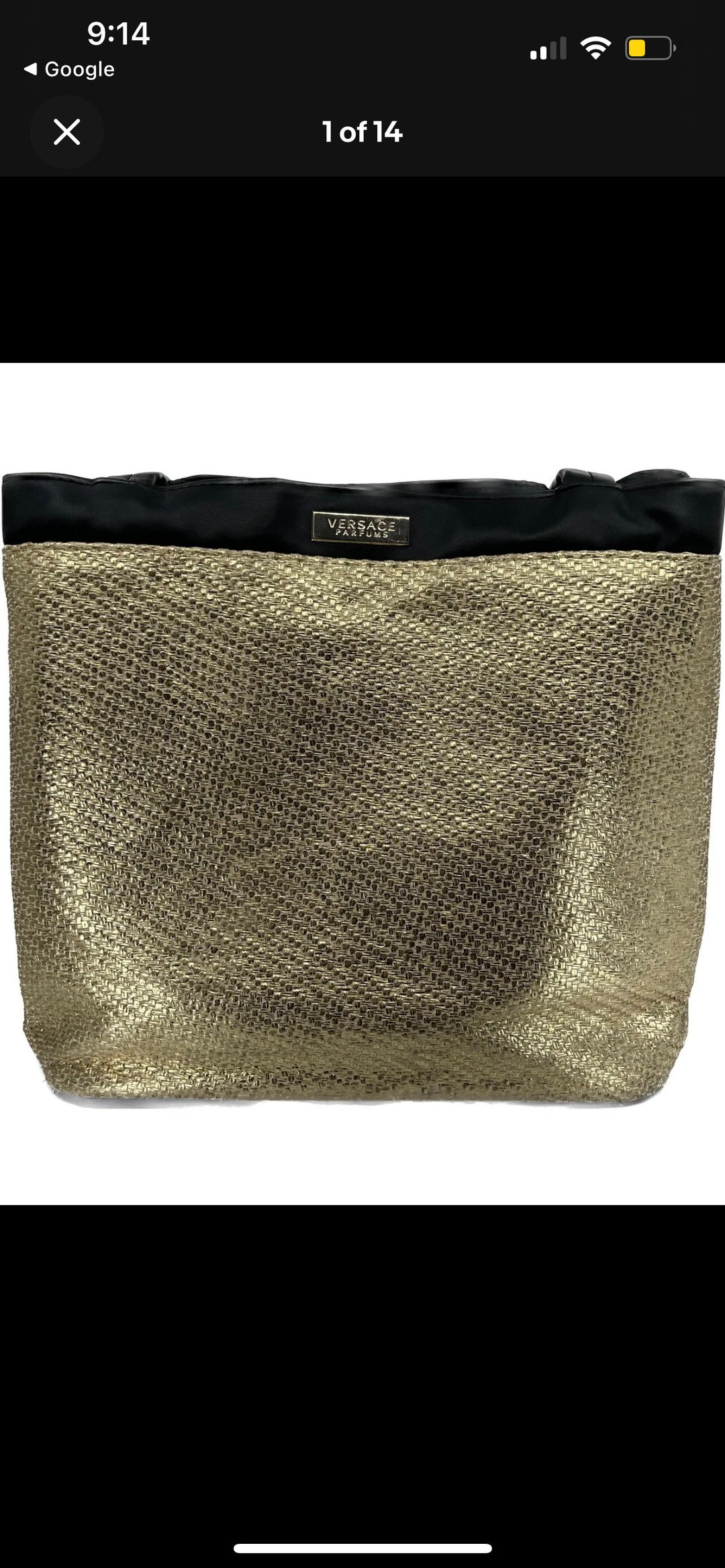 Versace Parfums Gold Tote Beach Bag. Etsy