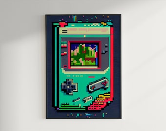 Juego retro / Impresión digital / Obra de arte digital