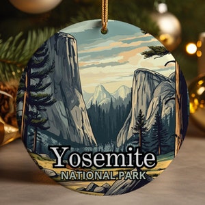 Yosemite National Park Ornament El Capitan Ceramic Ornament California Mountains Souvenir Nature Gift Christmas Tree Decor