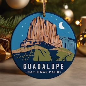 Guadalupe Mountains National Park Ornament: Ceramic Souvenir Keepsake