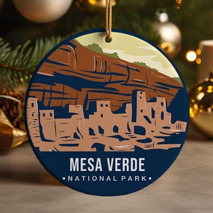 Enfeite do Parque Nacional Mesa Verde, lembrança, lembrança, perfeito para amantes de viagens, aventureiros, ideia de presente de Natal