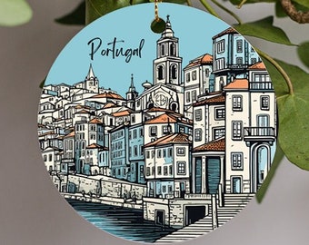 Porto, Portugal, Europa, Stadt, Illustration, Keramikverzierung, Geschenk