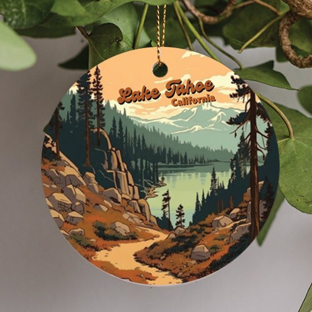 Lake Tahoe Christmas Ornament, Family Vacation, Adventure, Engagement