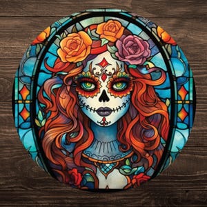 Tag des Toten Cantina Magnet, Keramik Kühlschrankmagnet, Dia de los Muertos Geschenk, Mexikanische Reise Souvenir, Skeleton Küchen Dekor, Magnet