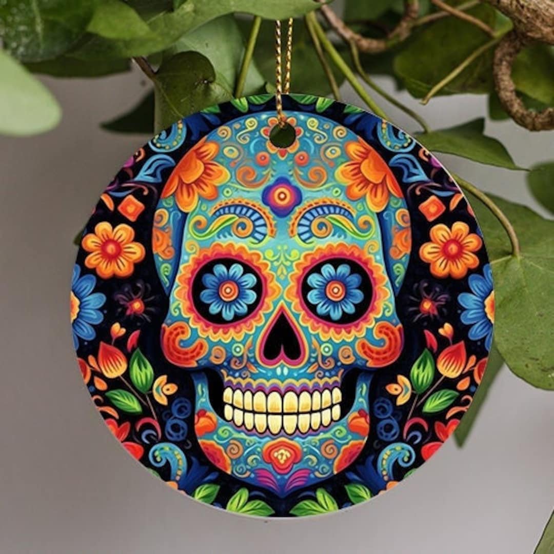 Day of the Dead, Sugar Skull, Día De Los Muertos, Halloween, Ceramic