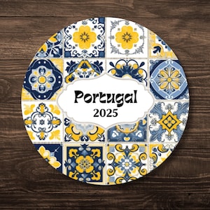 Portugal Magnet | Portuguese Decorative Tile Azulejos | Travel Souvenir Gift | Anniversary | Bridesmaid Gift | Gift for Him & Her