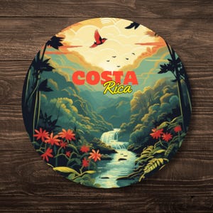 Costa Rica Magnet: Travel Souvenir, Wedding Favor - Handmade