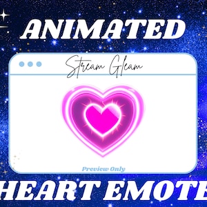 Animated Heart Emote | Instant Download | Twitch | Discord | Kick | YouTube