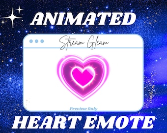 Emoticon de corazón animado / Descarga instantánea / Twitch / Discord / Kick / YouTube