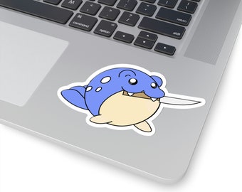 ¡Pegatina Spheal! ¡con un cuchillo!