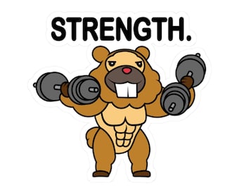 Pegatina de Bidoof: ¡Usa fuerza!