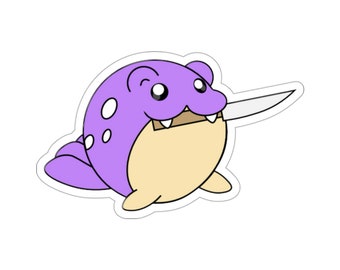 Shiny Spheal Sticker! With a Knife!