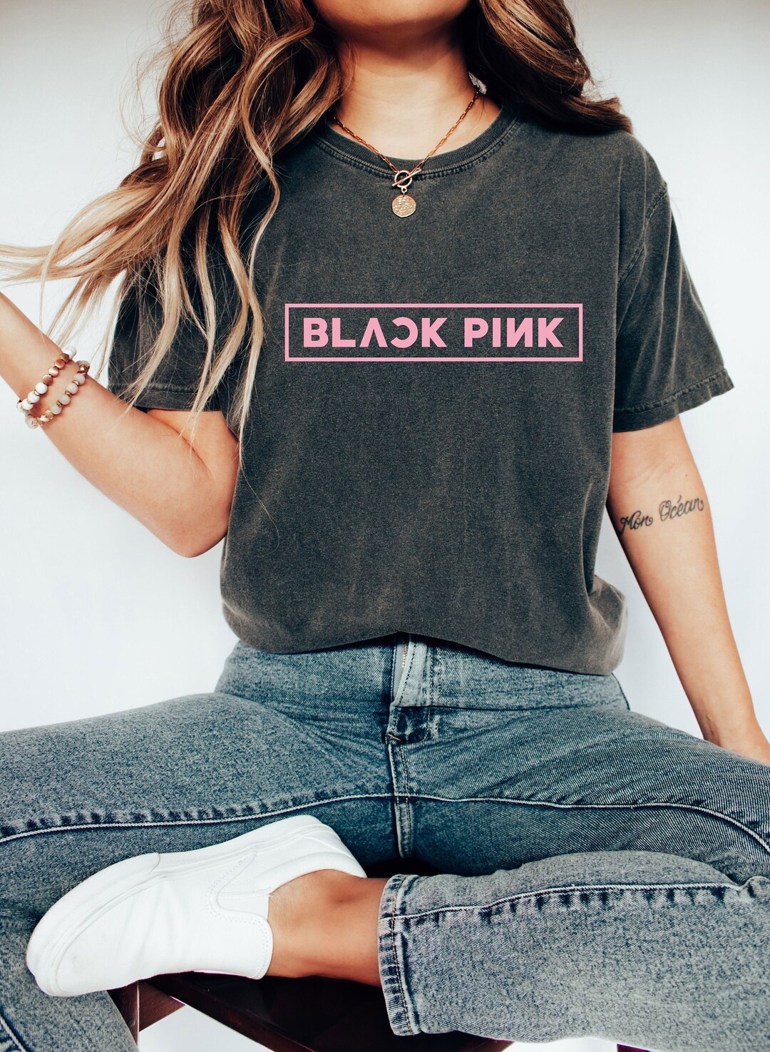 Black Pink Shirt Black Pink Logo Shirt Kpop Lover Shirt Black - Etsy