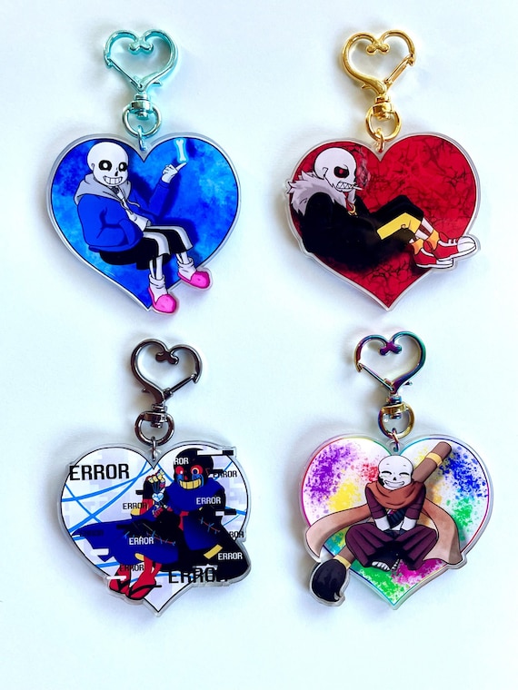 Sans Undertale AU 両面アクリルハートキーホルダー - Etsy 日本