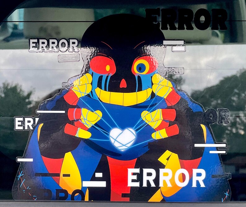 Error Ink Sans Undertale AU Vinyl Waterproof Weatherproof Peeker Car ...