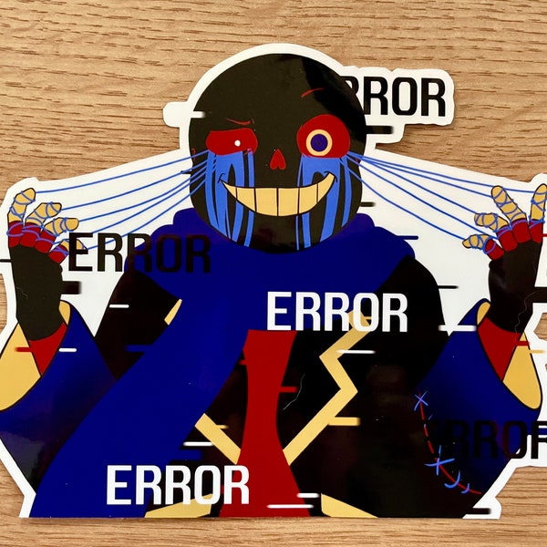 Error Sans Undertale AU Vinyl Peeker Sticker