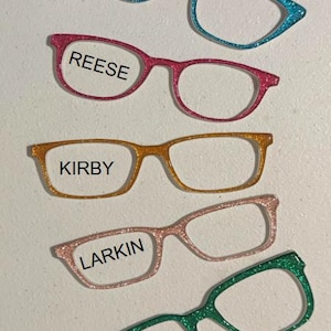 Glitter Magnetic Resin Glasses Topper