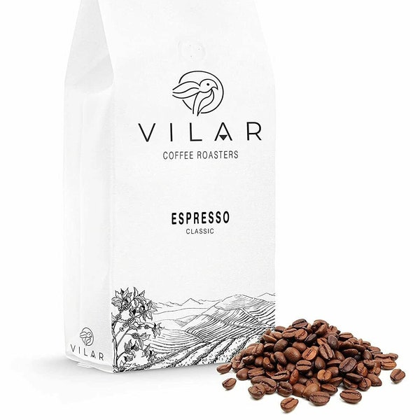 Vilar Classic Espresso Blend - 1 kg ( 2.204 lbs ) Bag of Fresh Roasted Espresso Coffee Beans , Medium Roast , Whole Bean