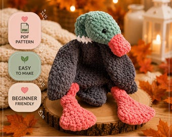 Patrón de crochet para amigurumi de pato (patrón PDF)