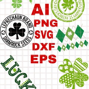 Clover Leaf SVG, Shamrock SVG, Heart svg, St. Patrick&#39;s Day SVG, Irish svg, Clover svg, Saint Patrick&#39;s Day, Lucky svg, Cut File for Cricut