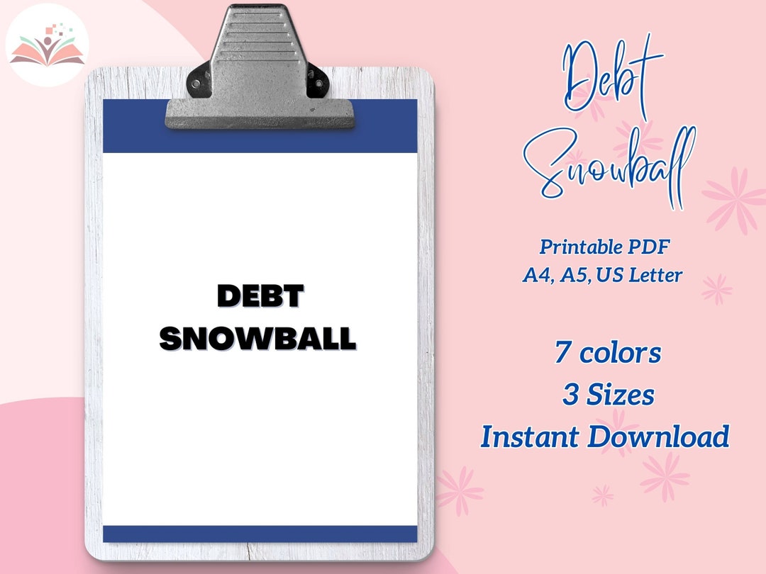 Debt Snowball Tracker Printable Debt Payoff Worksheet Instant Download ...