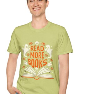 Spooky Ghost Book T-Shirt: Halloween Reading Apparel