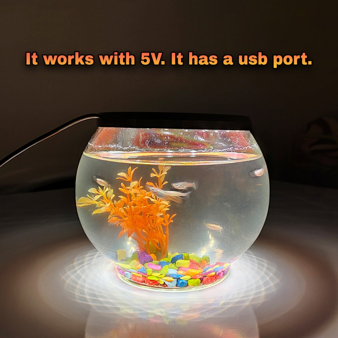 Handmade 3D Printed Fish Bowl Lamp FISHBOWL LED LIGHT Etsy