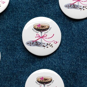 Custom Party Pins Set of 5:  Dirty 30 Birthday Buttons, Personalized Photo Pins for Bachelorette Party, Custom Face Pinback Buttons