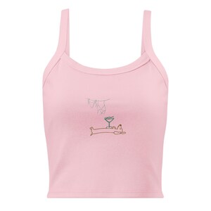 Embroidered Tinis Weenies and Bikinis Shirt Funny Dachshund Tee Sausage Dog Martini Beach Shirt Wiener Dog Gift Summer Dog Lover T-Shirt image 8