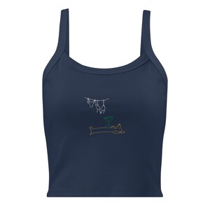 Embroidered Tinis Weenies and Bikinis Shirt Funny Dachshund Tee Sausage Dog Martini Beach Shirt Wiener Dog Gift Summer Dog Lover T-Shirt image 5