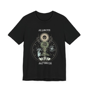 As Above So Below Alchemy T-Shirt Occult Design As Above So Below Alchemy T-Shirt Occult Design
