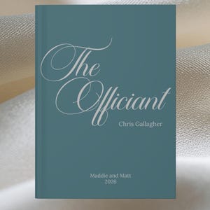Libro de oficiante de boda personalizado, cuaderno de guion de ceremonia personalizado, regalo para pastor o reverendo