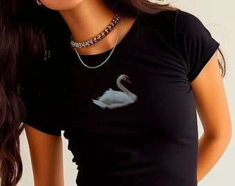 Camiseta de bebé Swan Lake, camisa de colores cómodos Balletcore Y2K