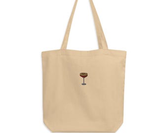 Embroidered Espresso Martini Tote Bag, Bachelorette Tote Bag, Cute Cocktail Shopping bag, Girls Weekend Gift