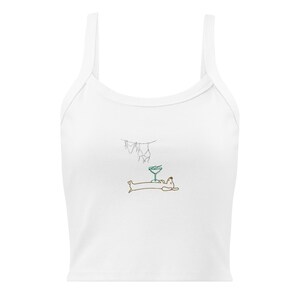 Embroidered Tinis Weenies and Bikinis Shirt Funny Dachshund Tee Sausage Dog Martini Beach Shirt Wiener Dog Gift Summer Dog Lover T-Shirt image 3