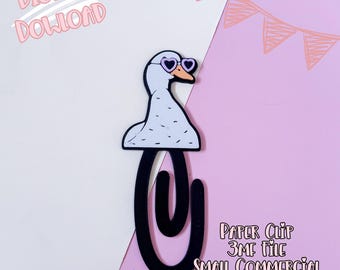 Heart Glasses Goose Paperclip 3D-afdrukbestand (digitale download)