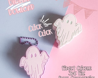 Halloween Spooky Ghost Fidget Clicker: file 3MF per stampa 3D (download digitale)