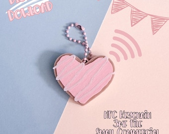 Heart Cookie NFC Keychain 3D Print File (Digital Download)